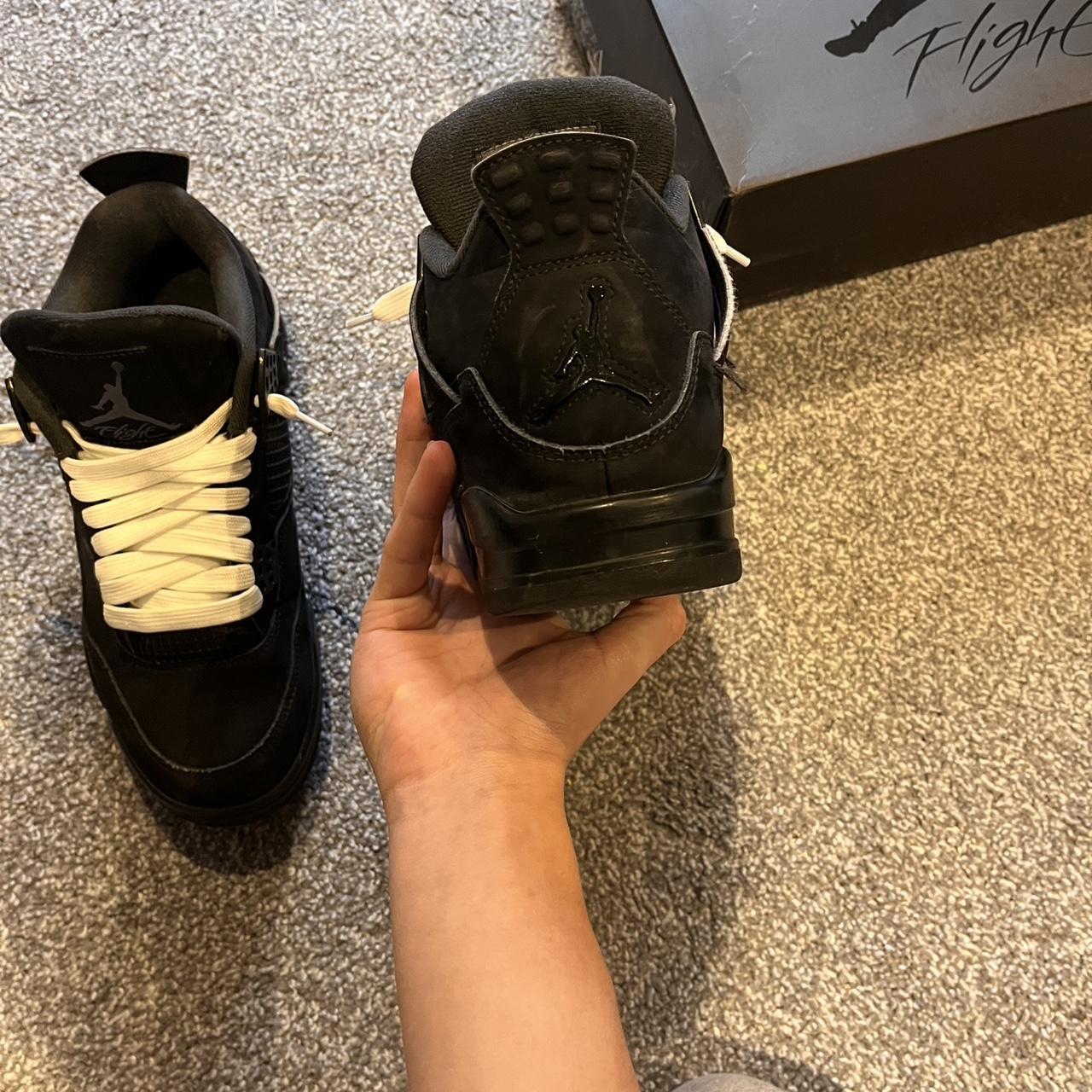 Jordan 4 black cat used comfortable basketball shoes... Depop