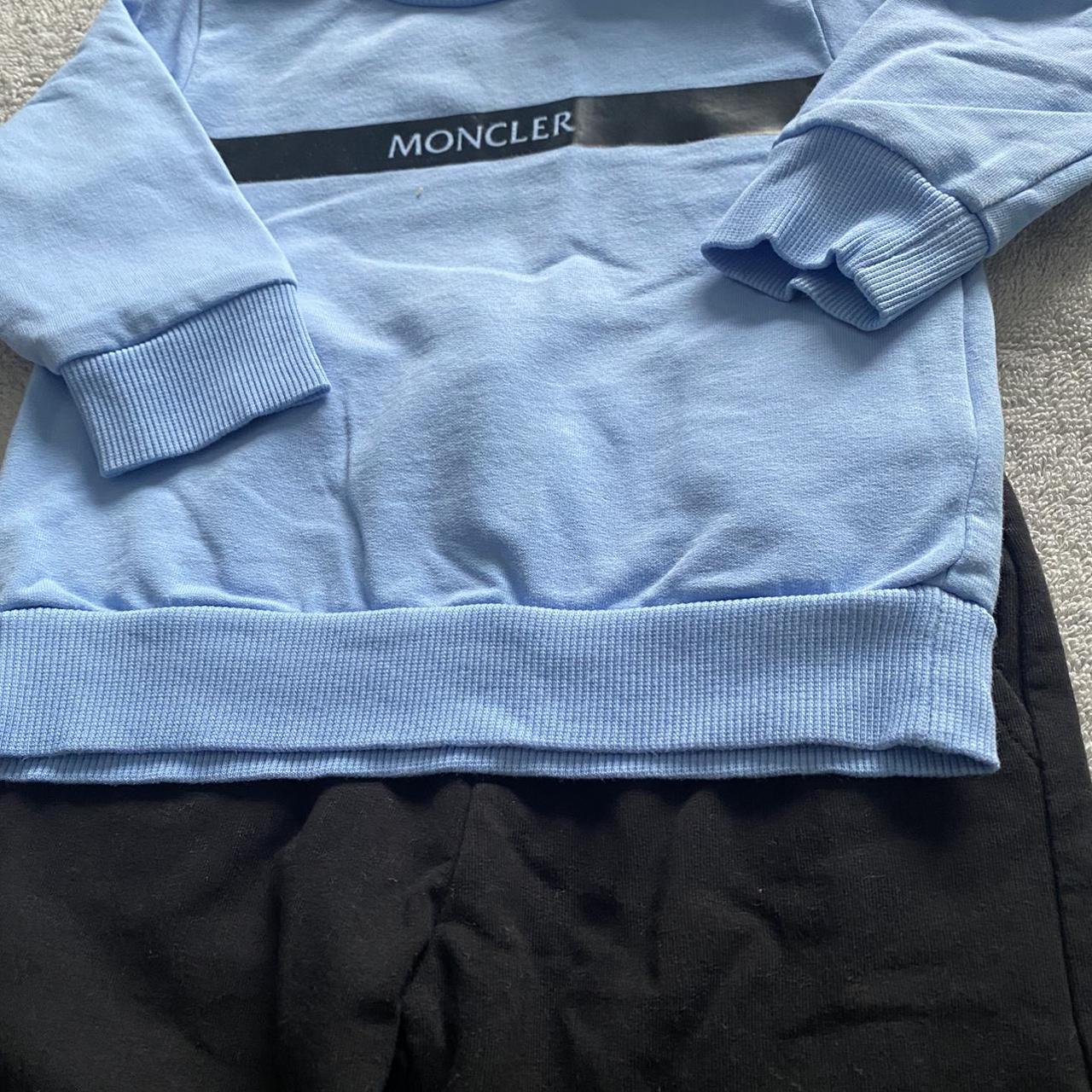 Baby boy moncler tracksuit worn once very good... - Depop