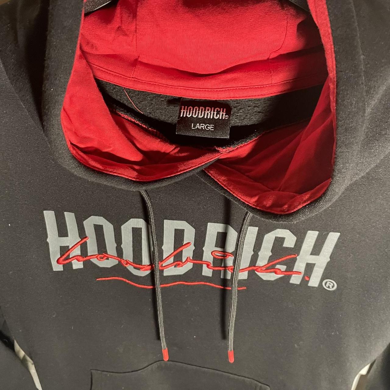 red and black hoodrich hoodie size medium Depop