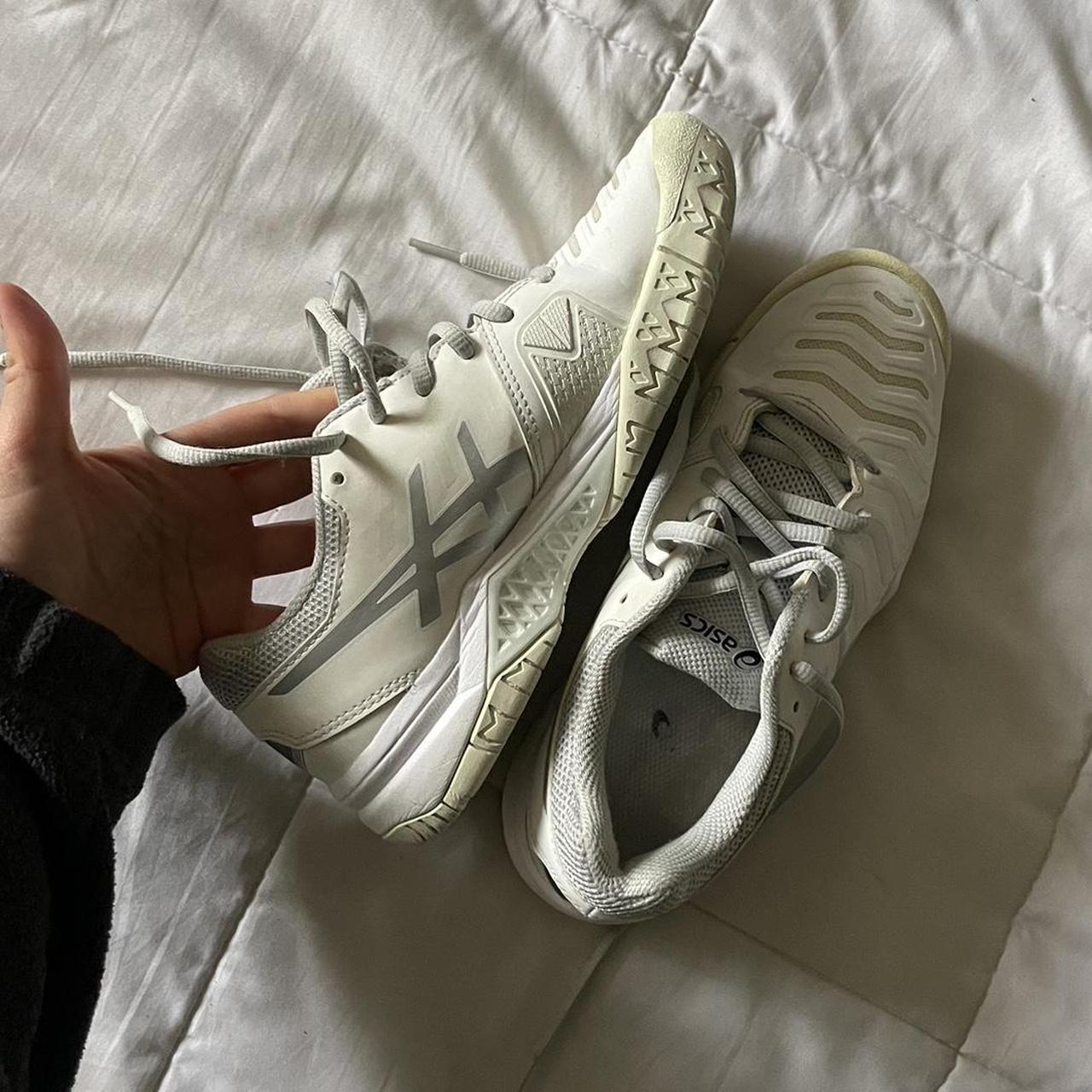 ladies white asics trainers