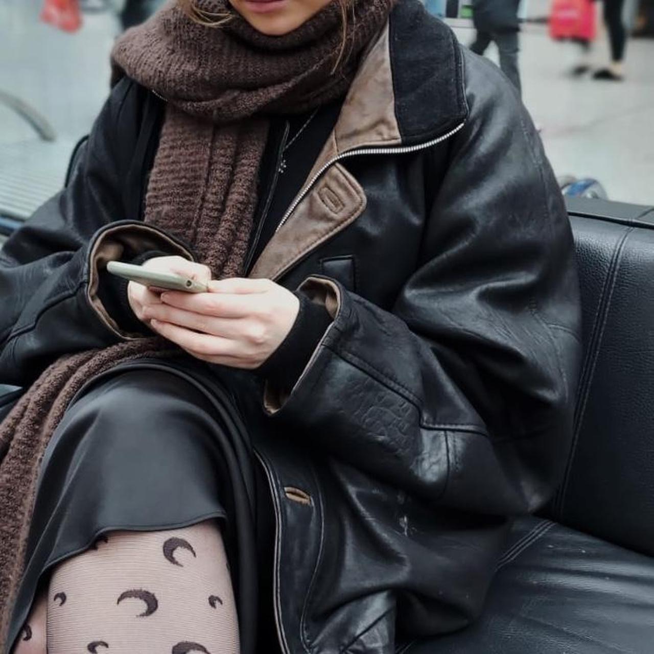 VINTAGE •XL leather jacket• •Quilted lining. •... Depop