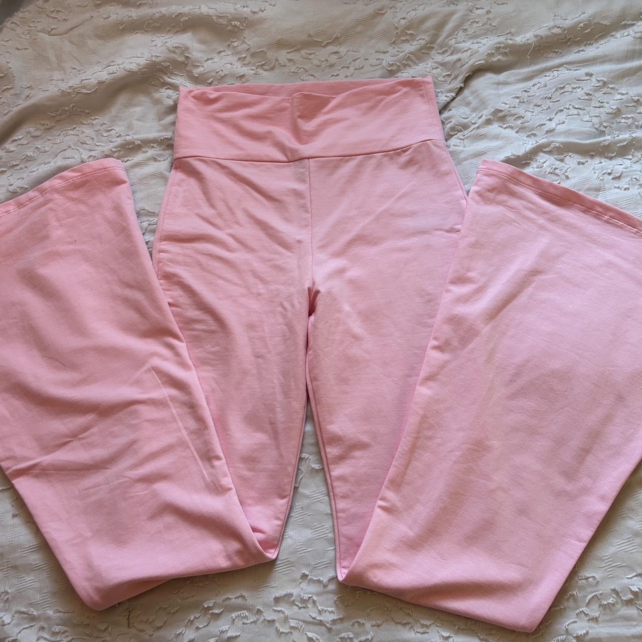 Edikted Pink Flare Leggings Never Worn Tag Still On Depop