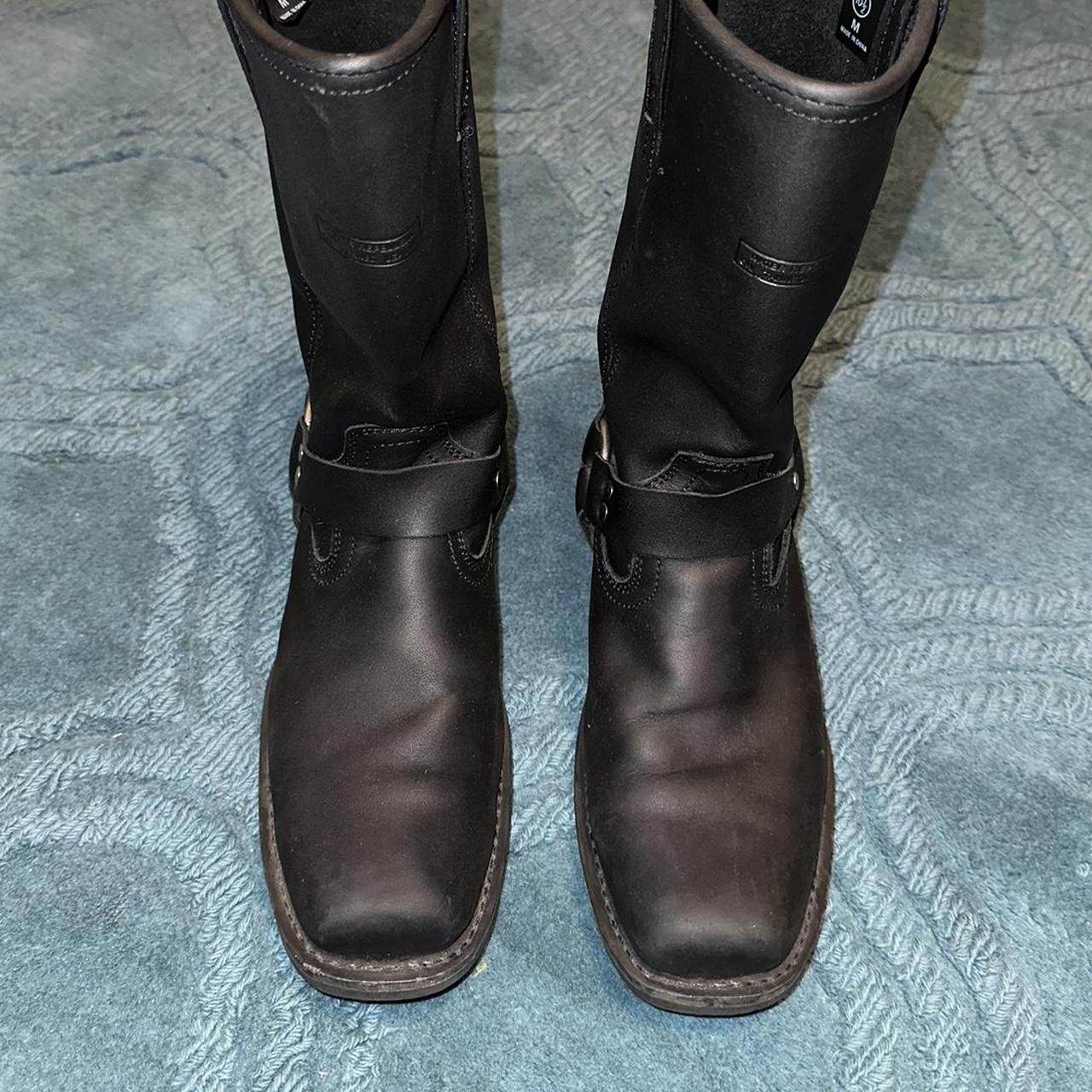 mens black biker boots
