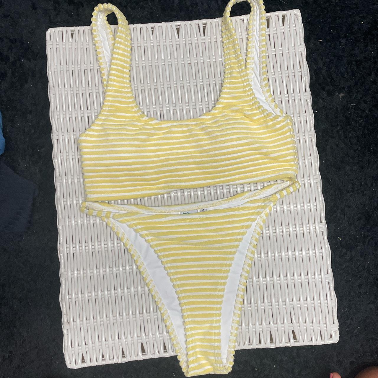 Sabo Swim Yellow Bikini Size Small In Great Condition - Depop