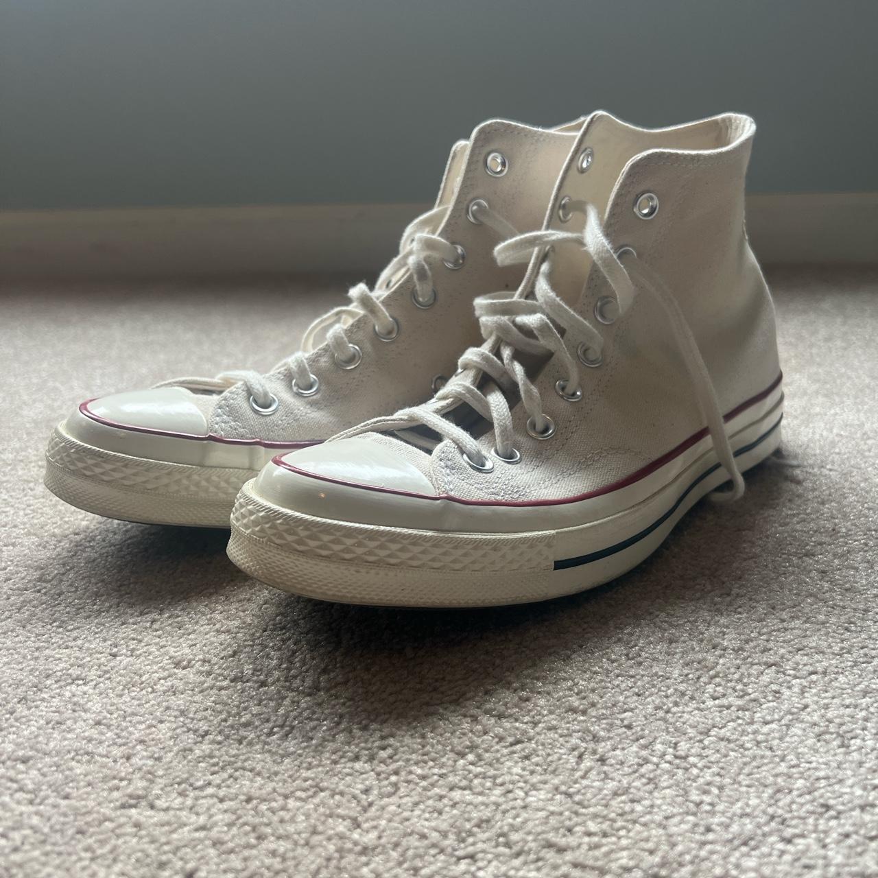 Converse Men's Cream Trainers | Depop