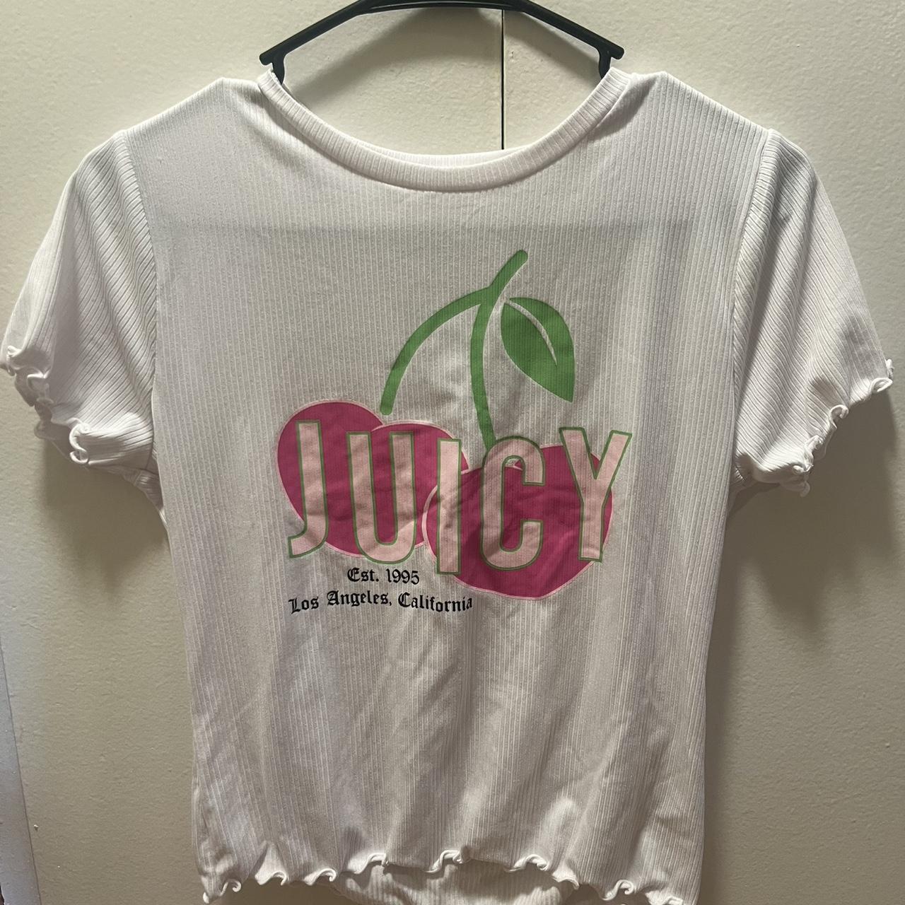 White juicy-couture-t-shirt - Depop