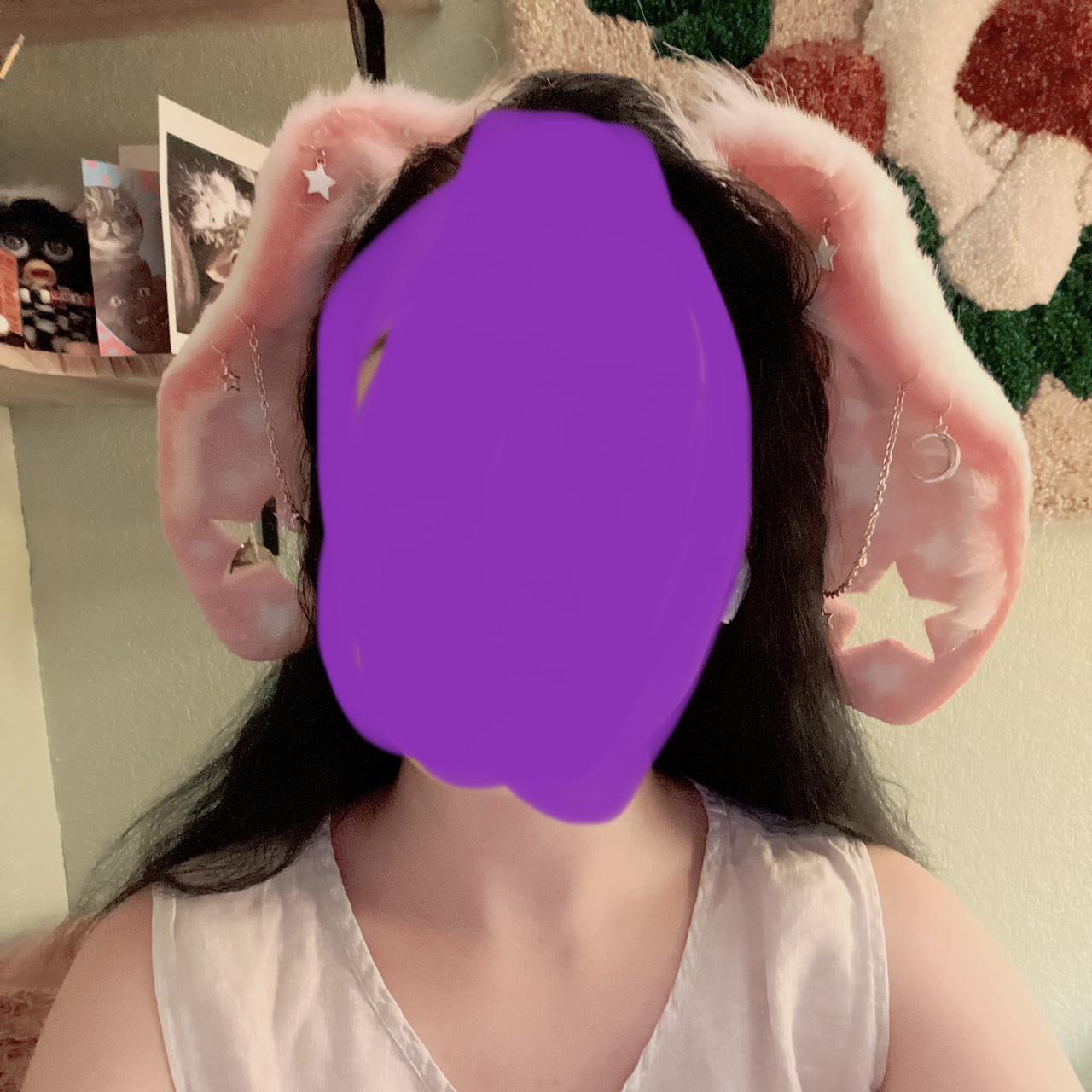 neko to mori pink star bunny ears 4 inches Depop