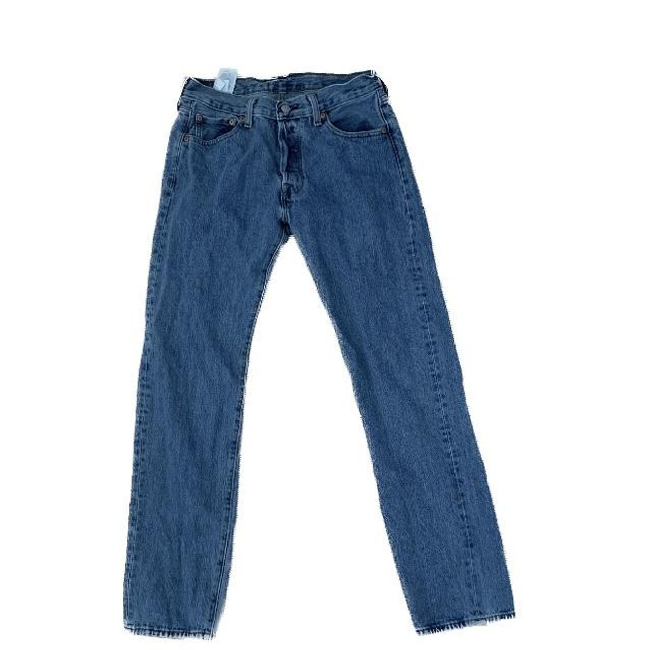 Navy blue Levi 501 straight leg denim jeans, Perfect... - Depop