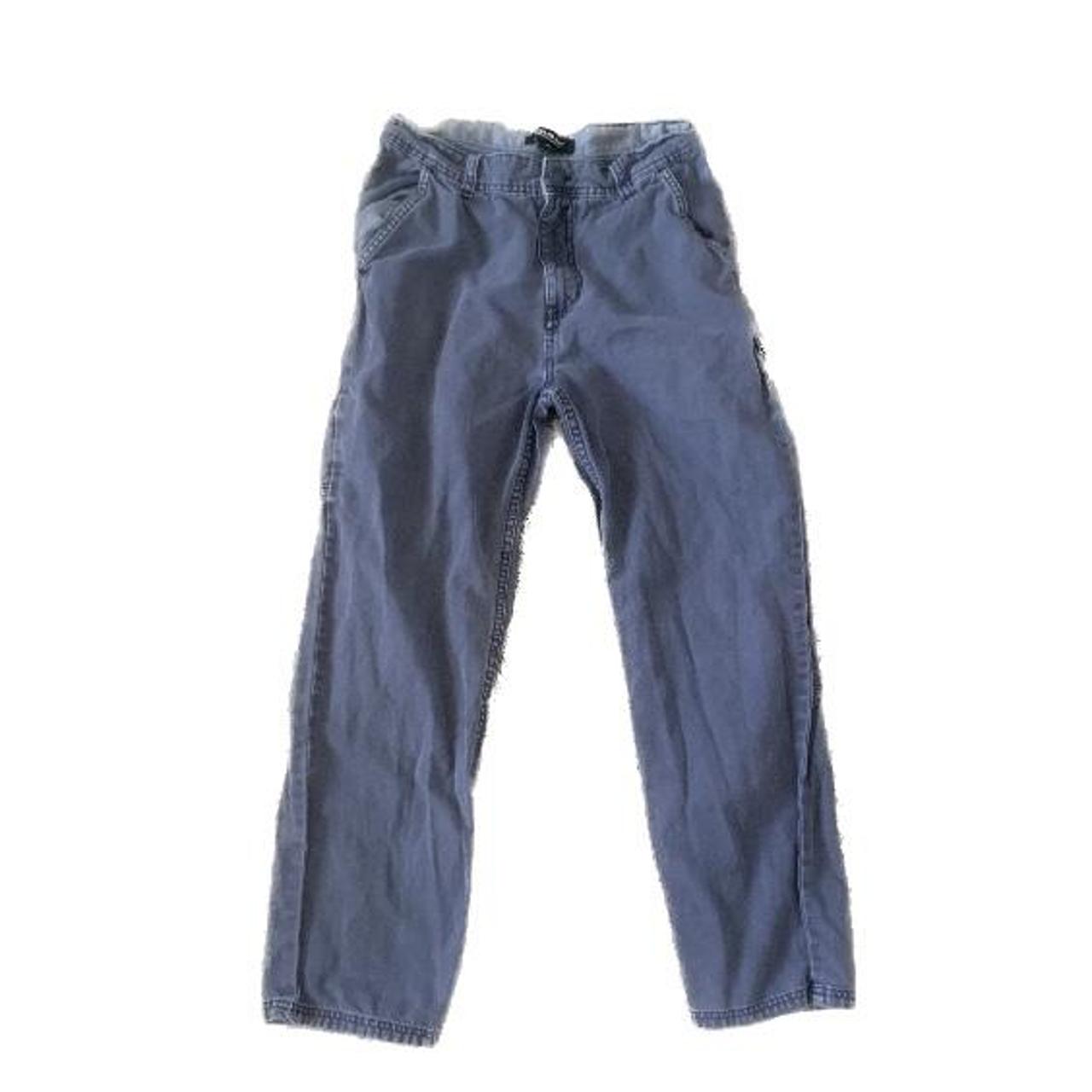 Dark blue cargo loose fit Cotton On pants, Slightly... - Depop