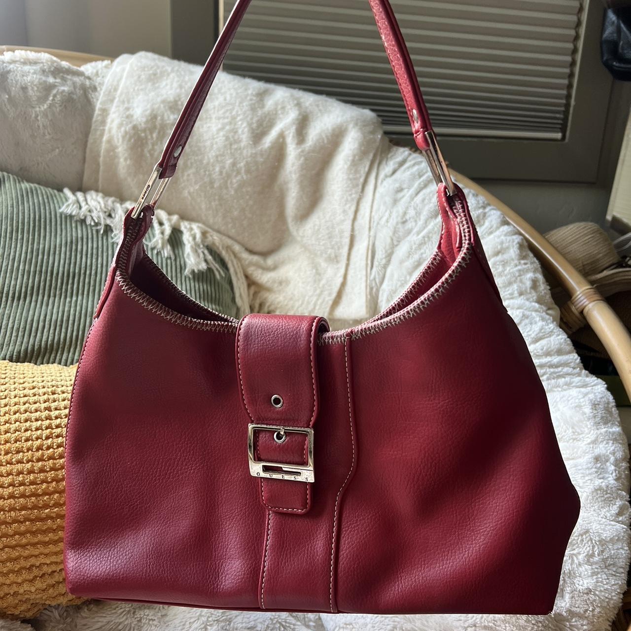 Vintage Red stitched Guess purse Great... - Depop