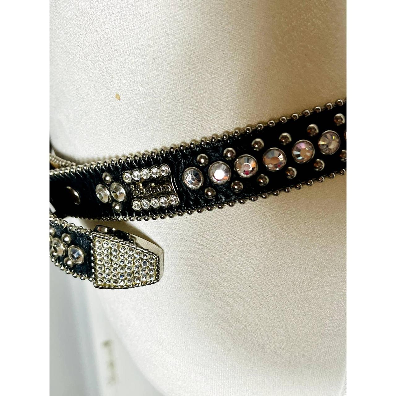 Leather belt BB SIMON Black size S International in Leather - 28862096