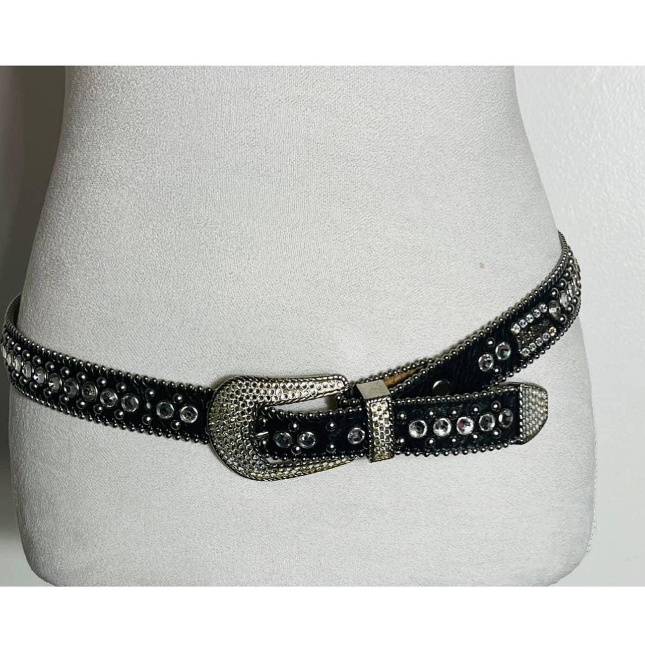 Leather belt BB SIMON Black size S International in Leather - 28862096