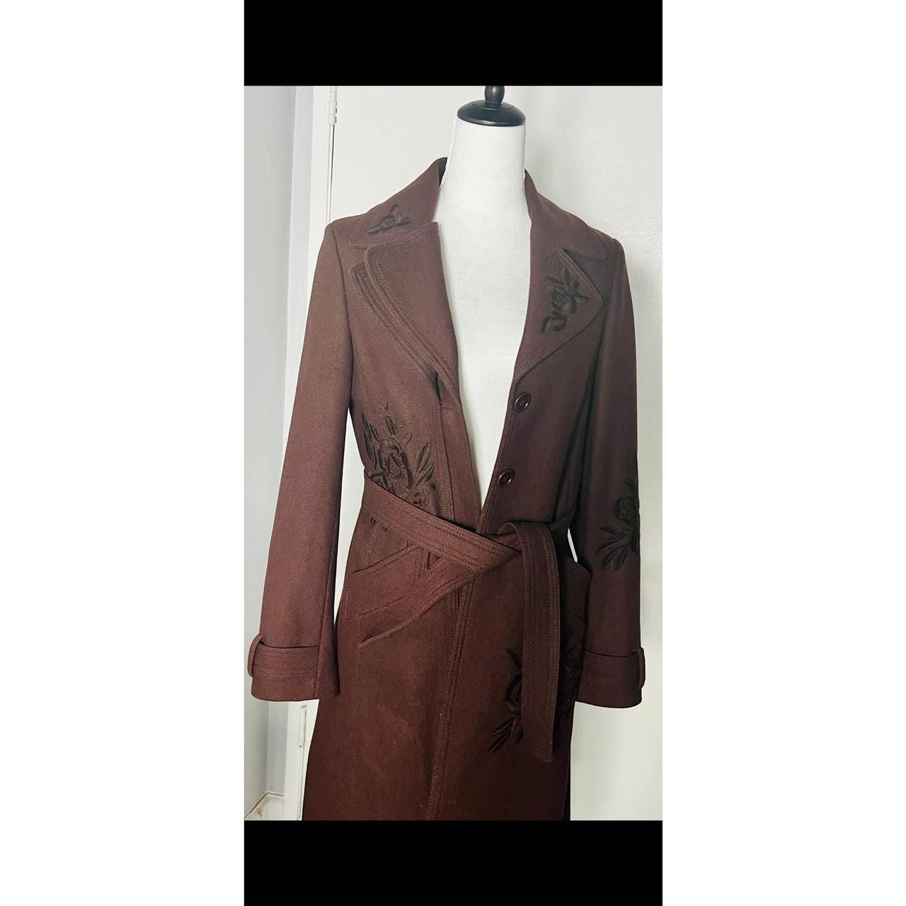 Dark Brown BCBG MaxAzria 3 4 Length single breasted Depop