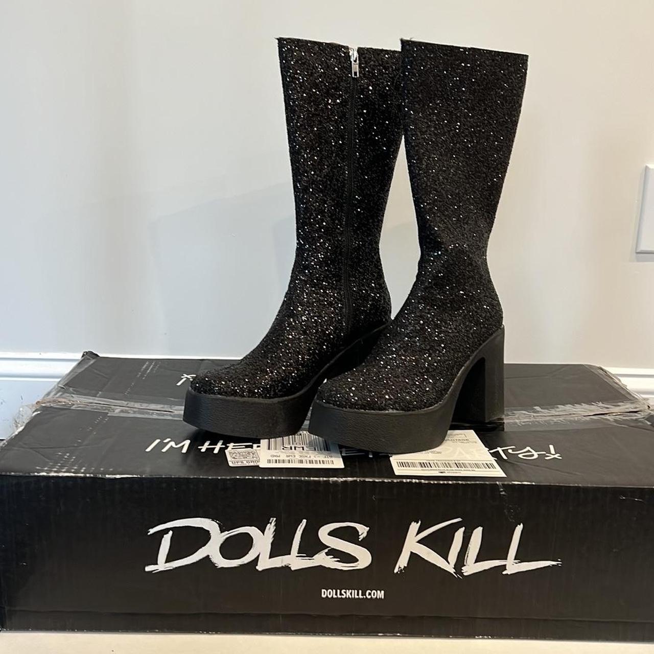 Dolls kill clearance glitter boots