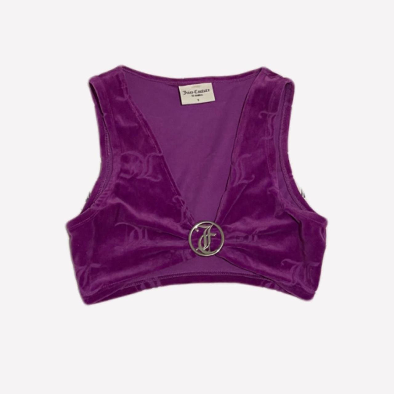Juicy Couture Women's Purple Croptop Depop