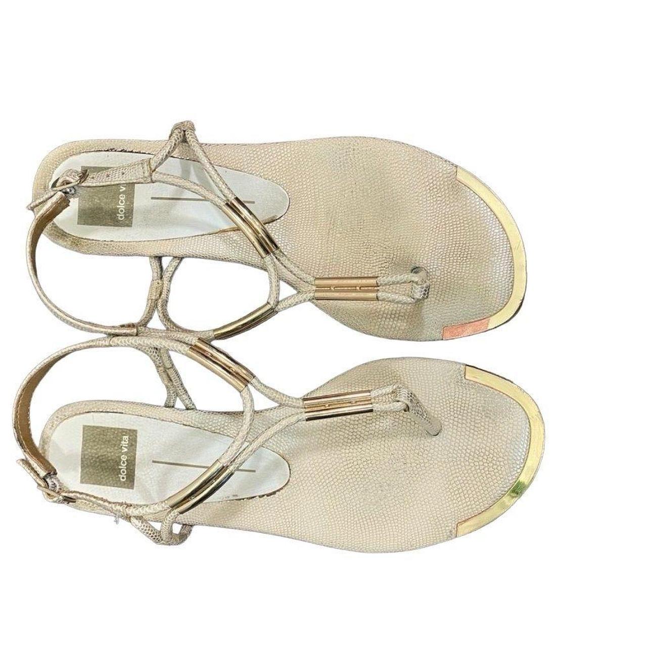 Cream and gold sandals deals