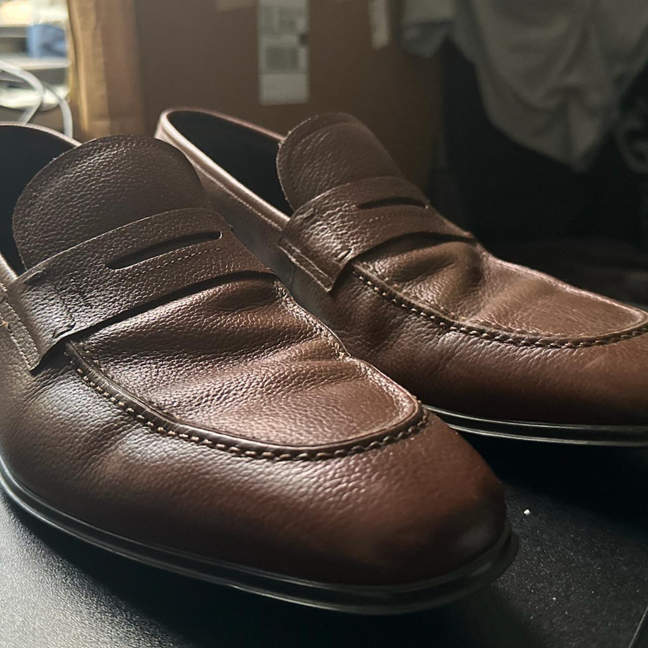 Salvatore ferragamo brown outlet loafers