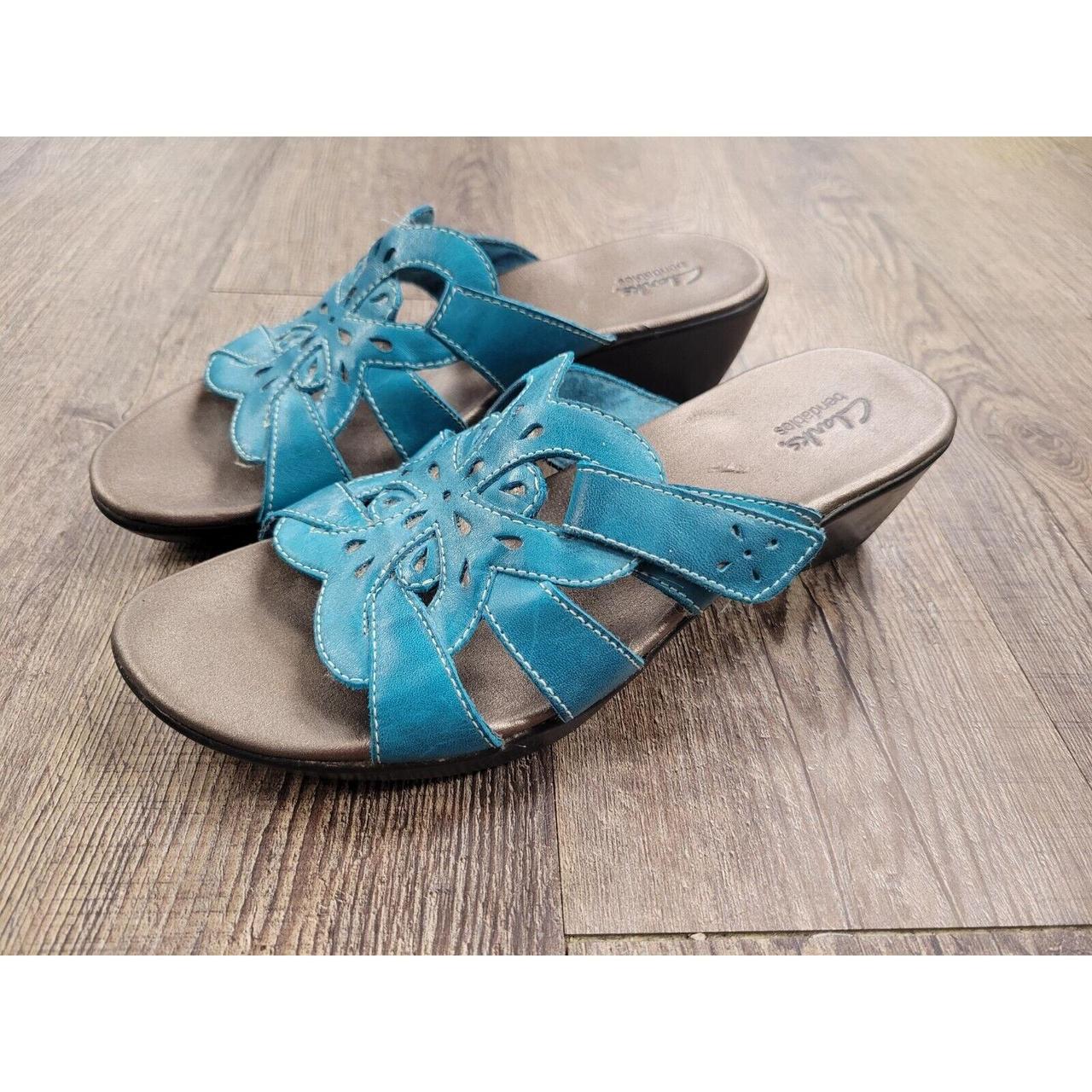 Clarks Bendables Lexi Marigold Sandals Size 9 M Teal