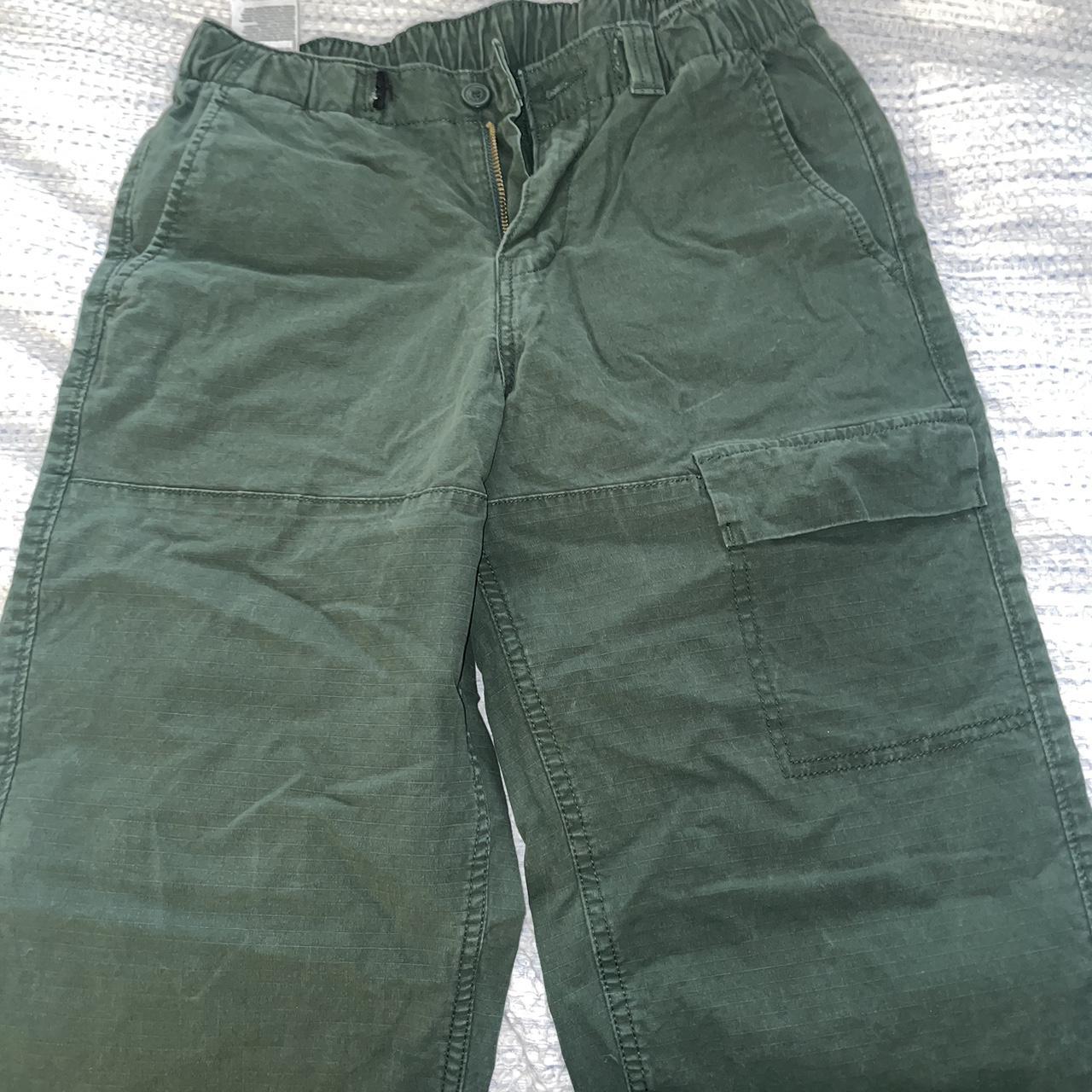 Thrifted green levi cargos :) MENS XS 28w... - Depop