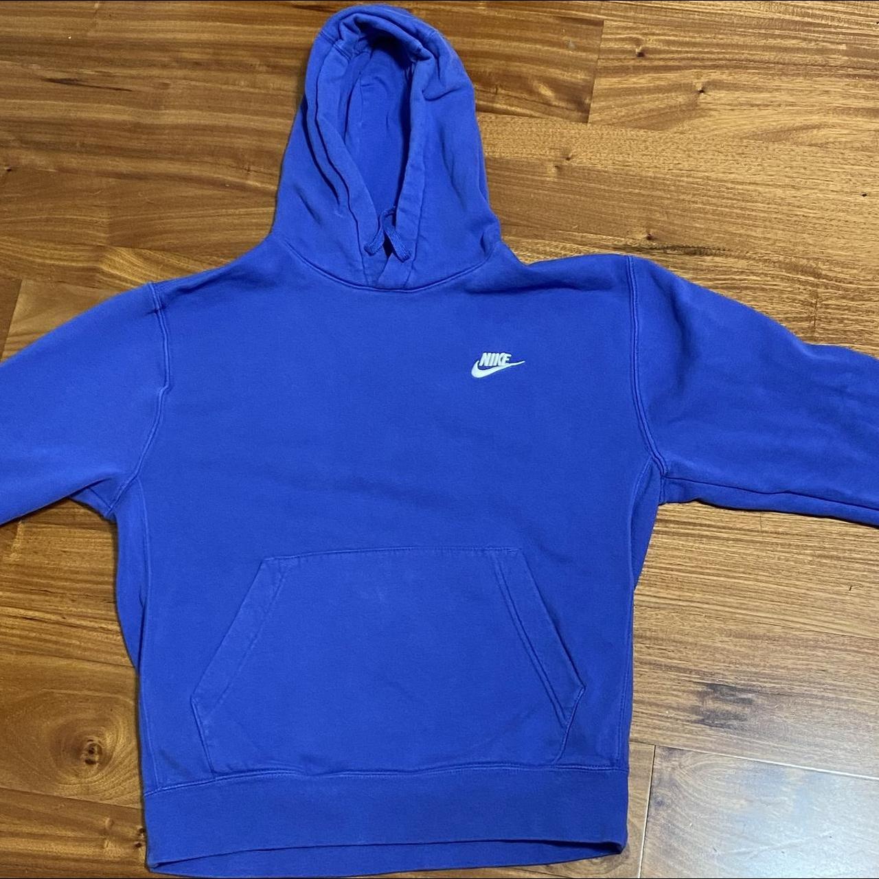 Blue Nike Hoodie (S) - Size Small - No Stains or... - Depop