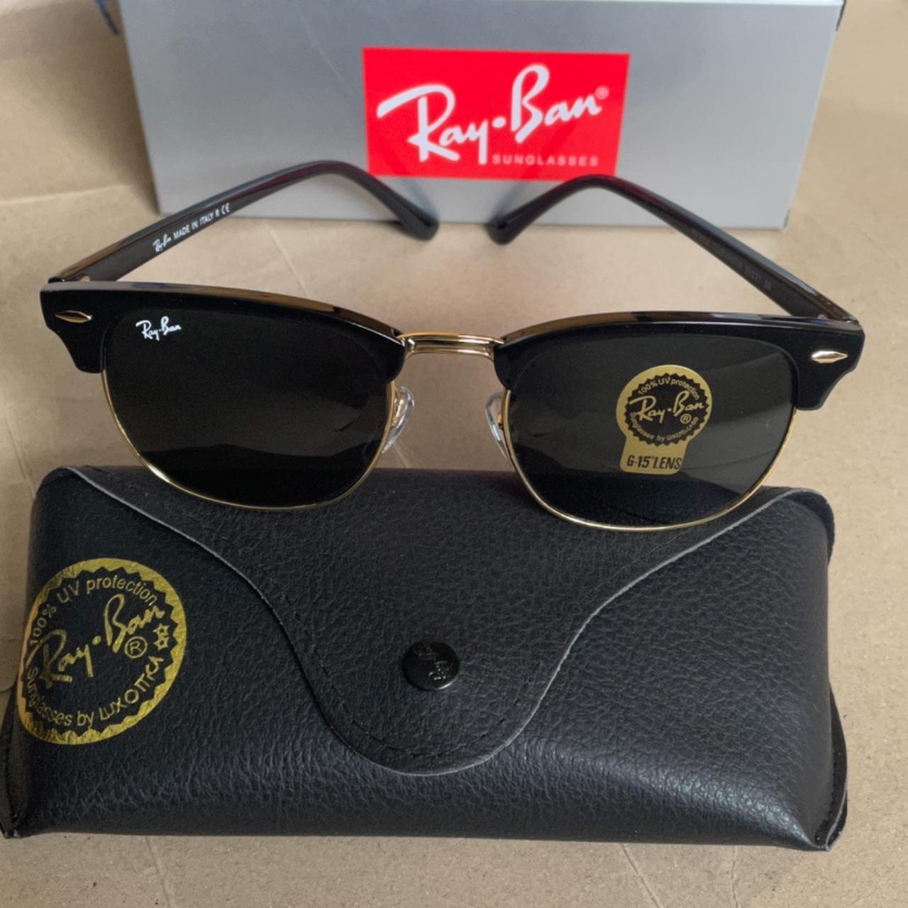 Ray-ban CLUBMASTER CLASSIC (RB3016) Colour: BLACK &... - Depop