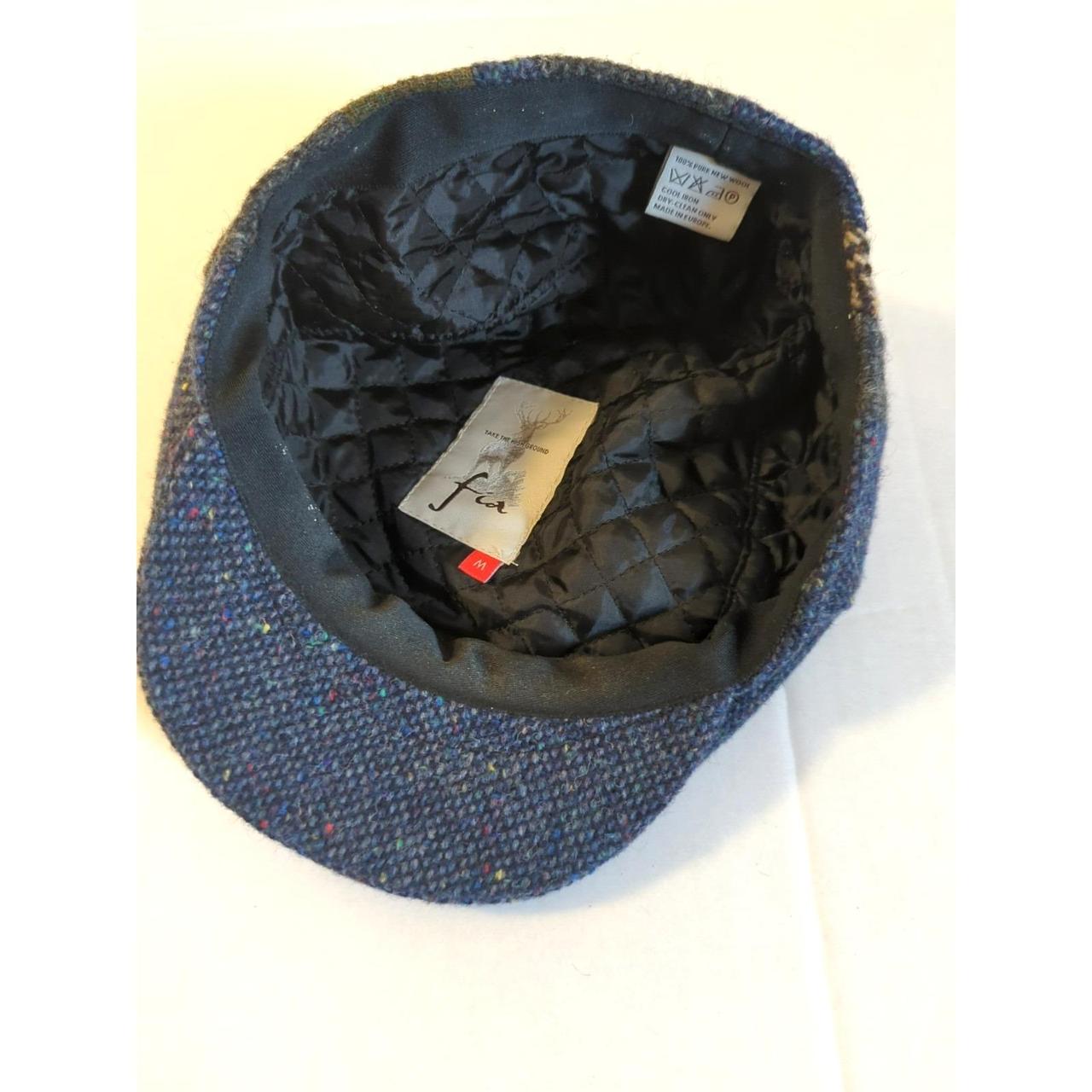 Men's Hat - Multi – Wool Patchwork Driver Flat Ca… - image 4