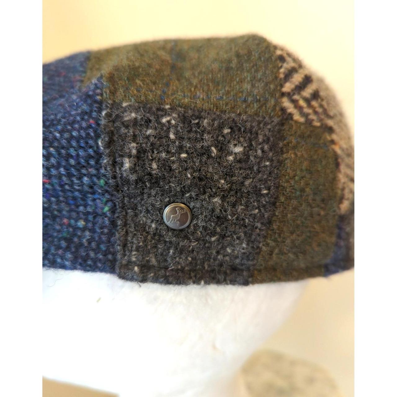 Men's Hat - Multi – Wool Patchwork Driver Flat Ca… - image 6