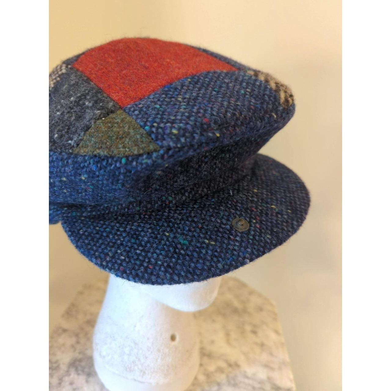 Men's Hat - Multi – Wool Patchwork Driver Flat Ca… - image 5
