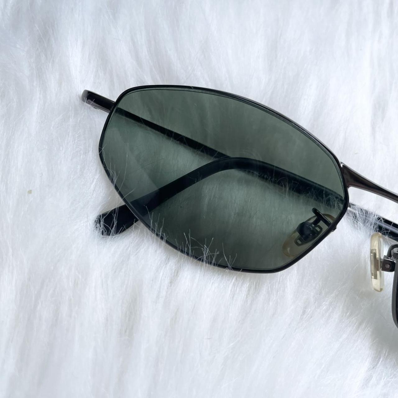 Women's Black and Silver Sunglasses | Depop