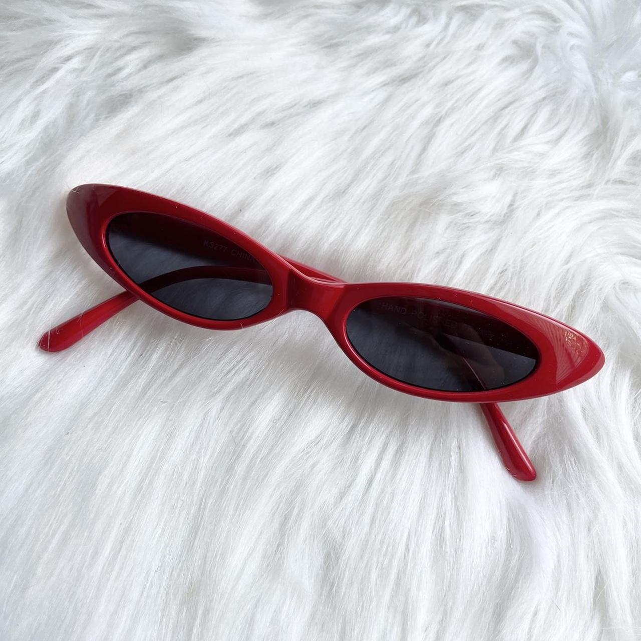 Fozono Trendy Skinny Oval Sunglasses for Women Men Retro 90s Fashion Narrow  Squa | eBay