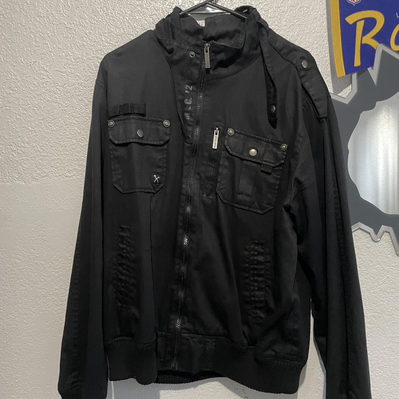 Black Marc ecko cut and sew jacket y2k grunge. Depop