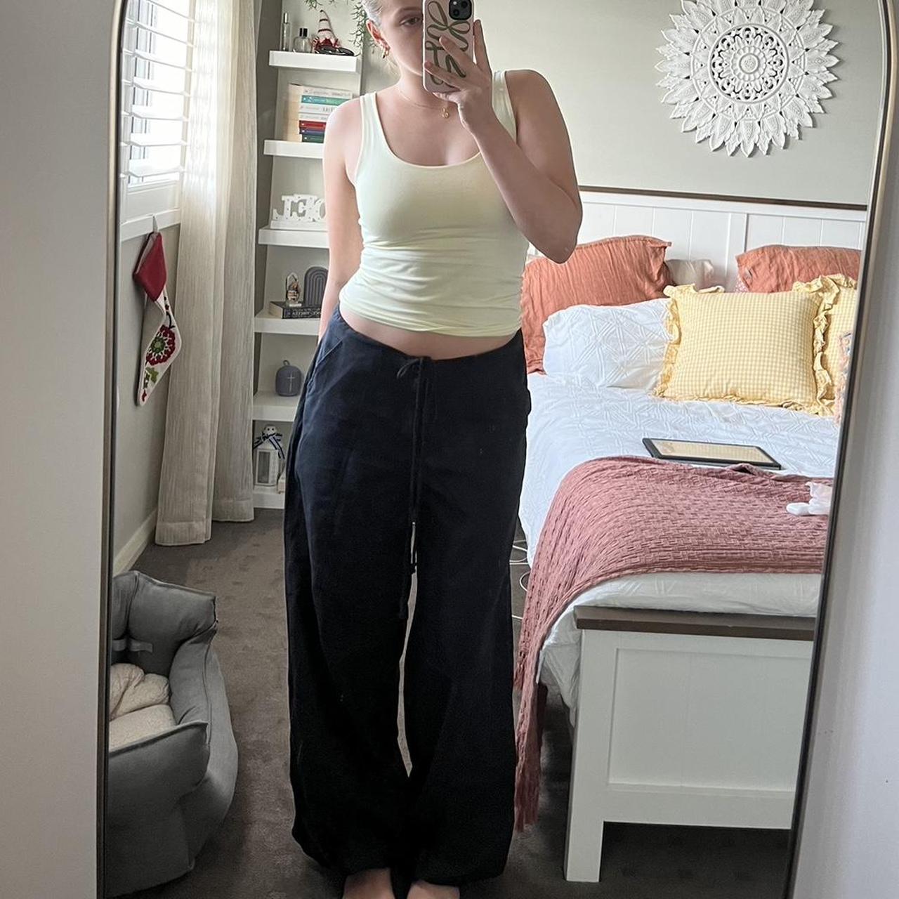 Motel chute pants in microfibre black Never been... Depop