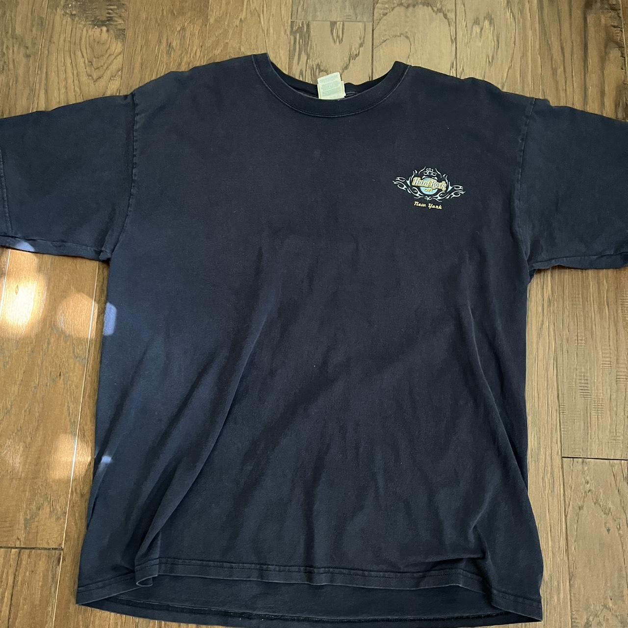 Hard Rock Cafe Men's Navy T-shirt | Depop