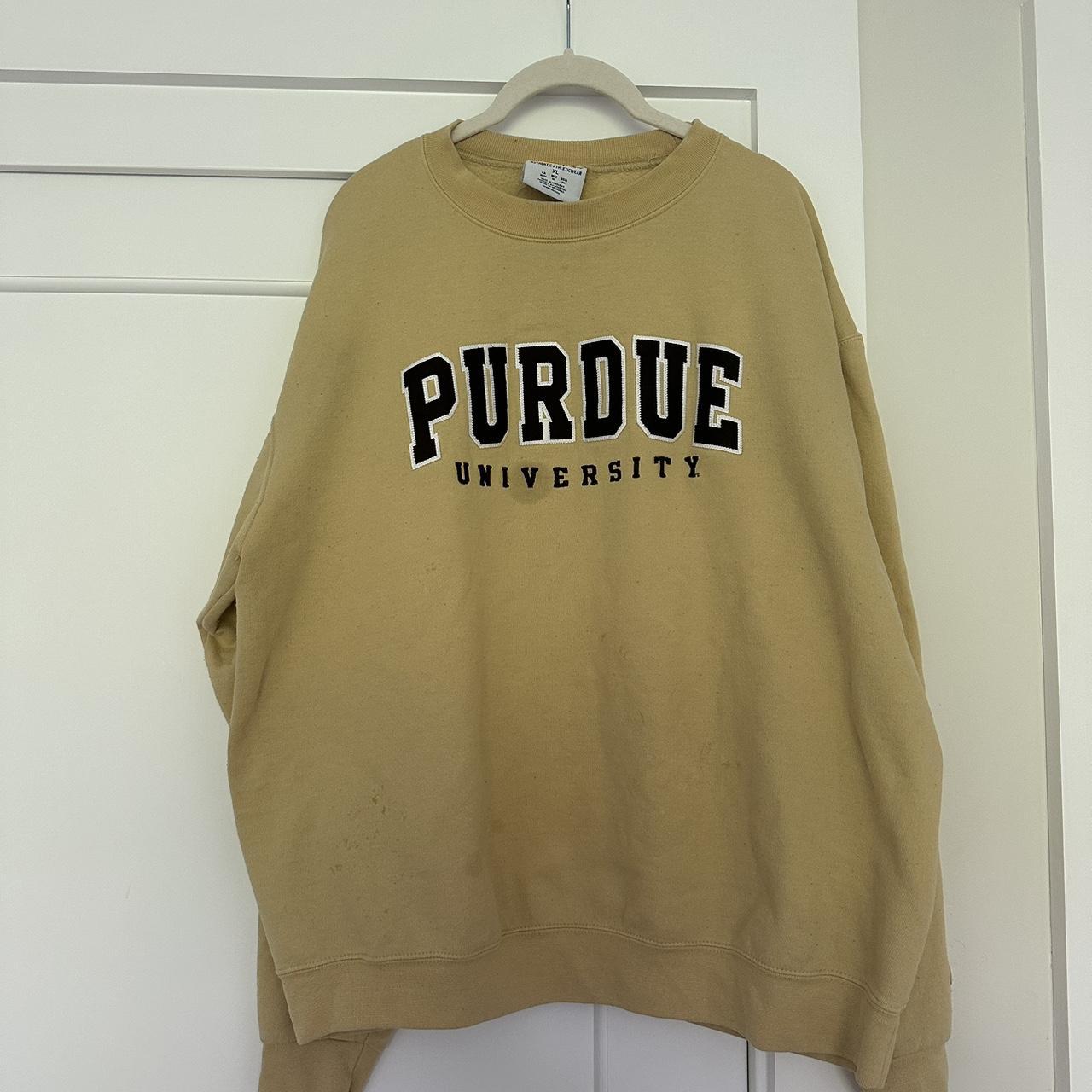 Purdue yellow crewneck Minor stains Oversized and comfy Depop