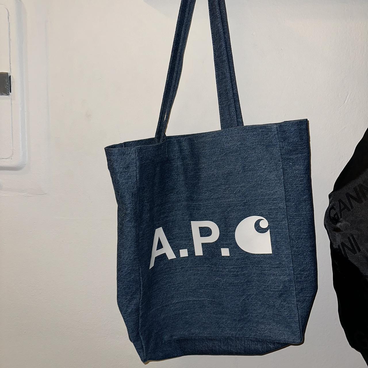 Indigo Blue A.P.C. Carhartt WIP tote bag. In great. Depop