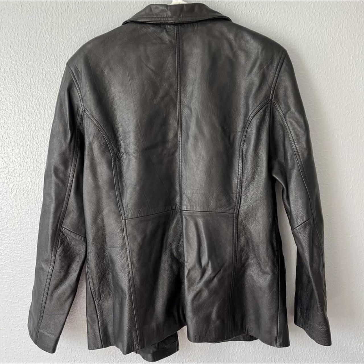 Vintage Oakwood Leather Jacket Womens Medium Good... - Depop