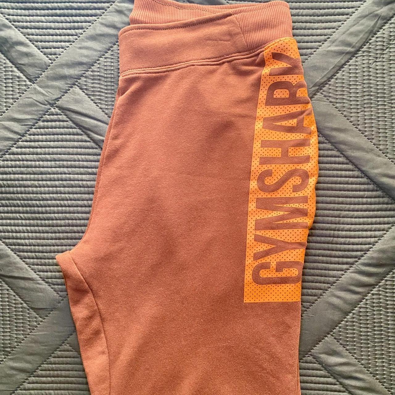 Gymshark Fit Unisex Orange Sweatpants Size S; great - Depop