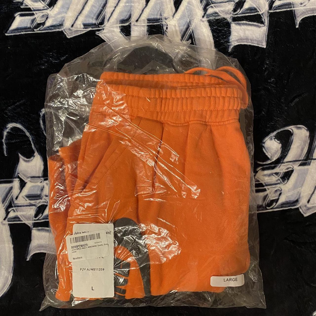 Vlone Men's Orange and Black Shorts | Depop