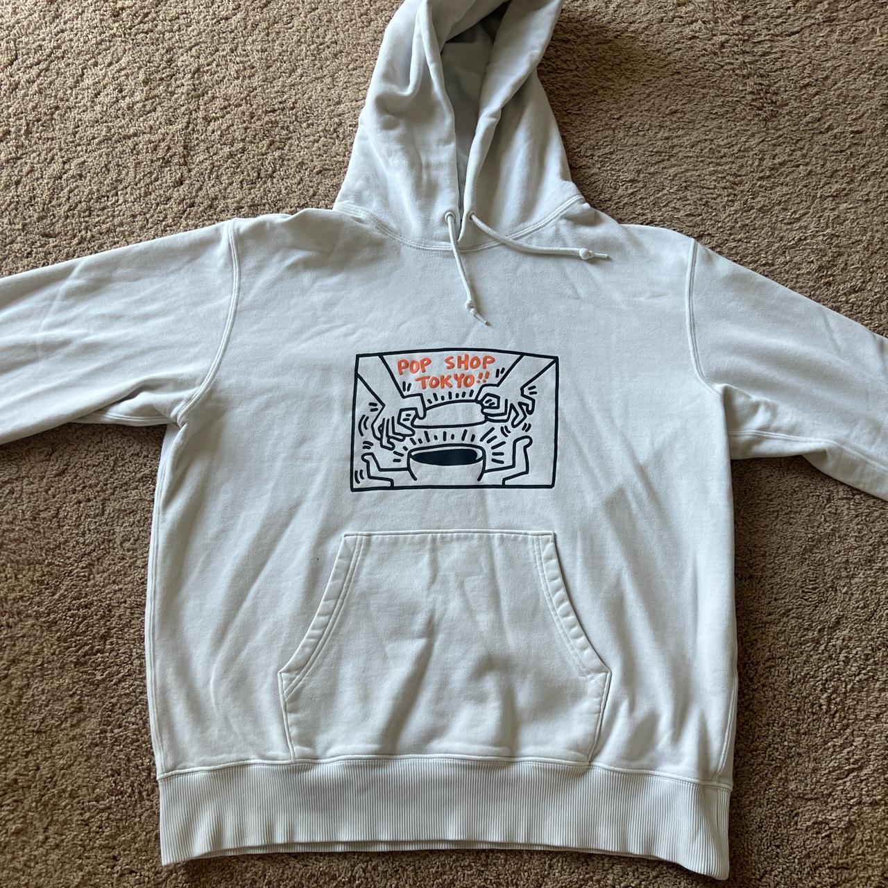 White with Orange Black logo Keith Haring Pop Shop Depop