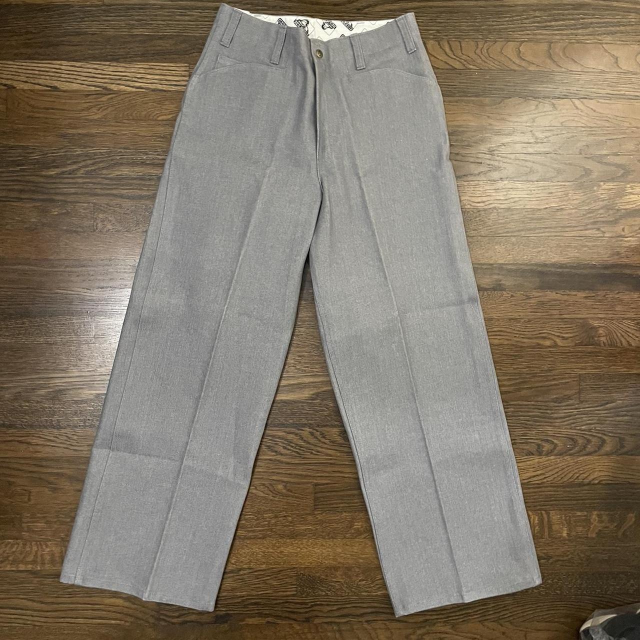 Ben Davis Men's Grey and Silver Trousers | Depop