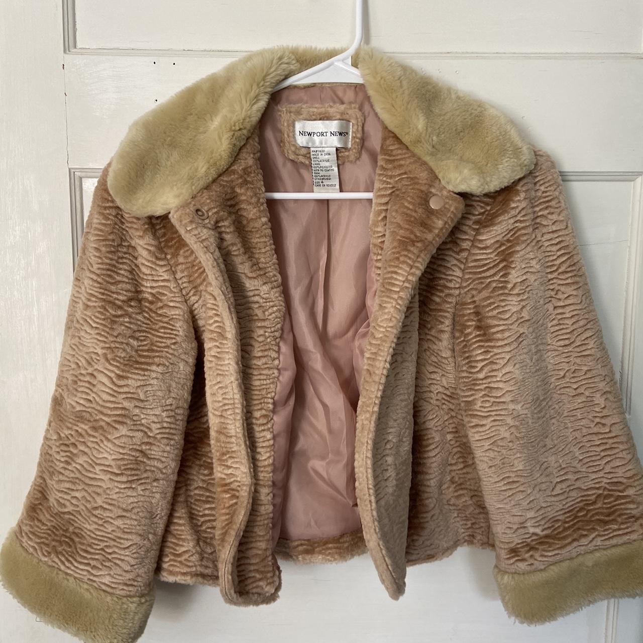 vintage pink fur coat newport news size 4 Depop