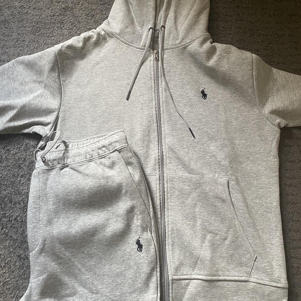 Ralph Lauren grey tracksuit Worn but like new... - Depop