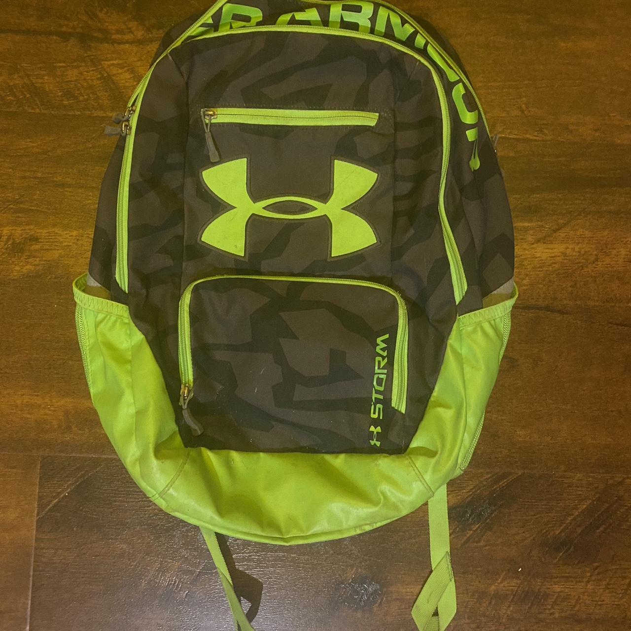 Under Armour Backpack Large neon green and black - Depop