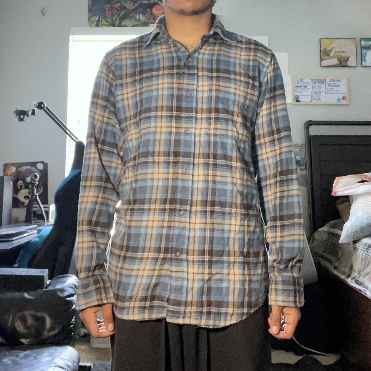 Arrow flannel shirt. fits like a L but kinda long... - Depop