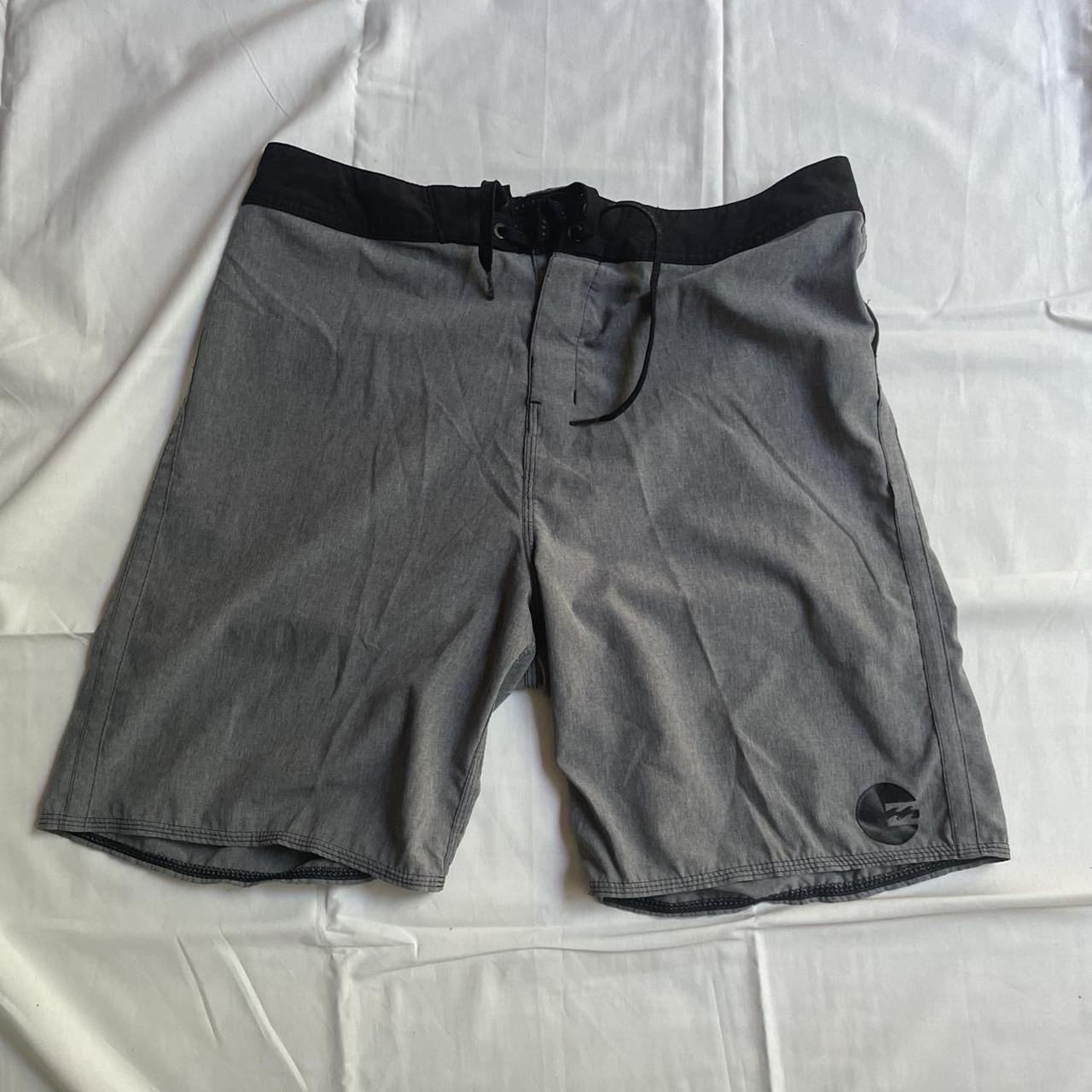 Billabong Men's Black and Grey Swim-briefs-shorts | Depop