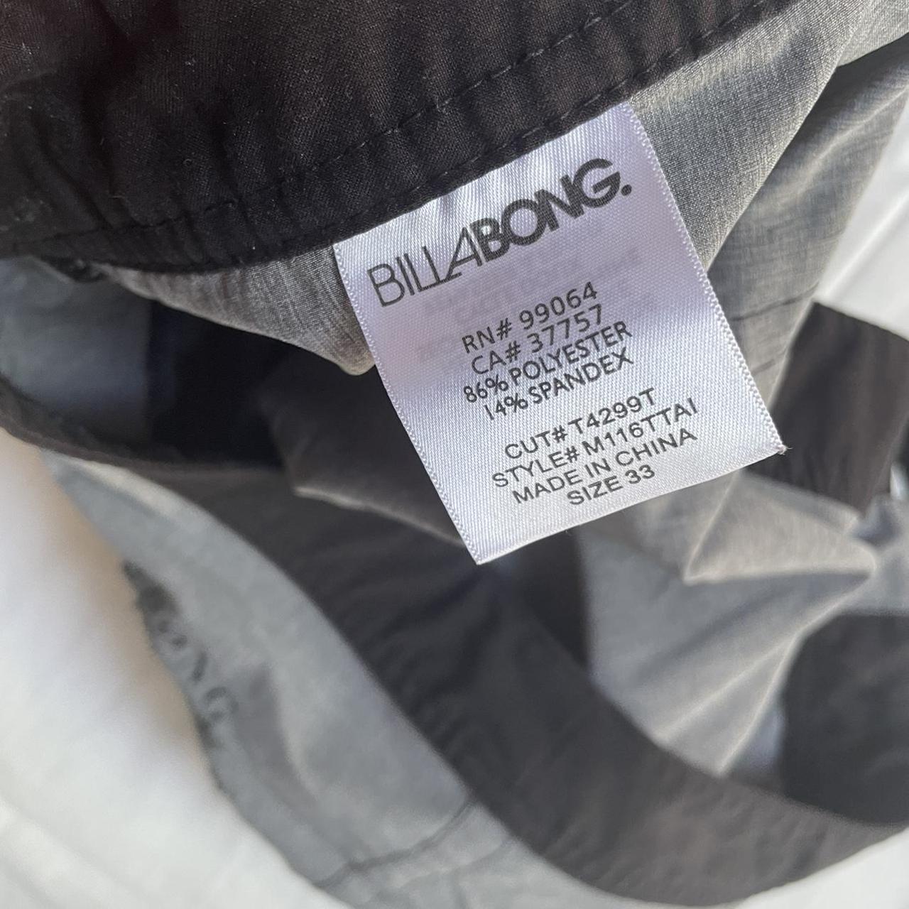 Billabong Men's Black and Grey Swim-briefs-shorts | Depop