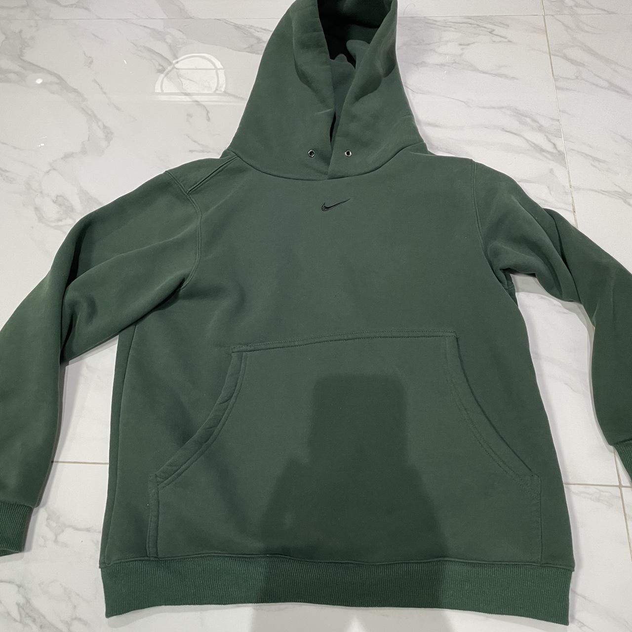 Green Vintage 90s Nike center swoosh hoodie Size... - Depop
