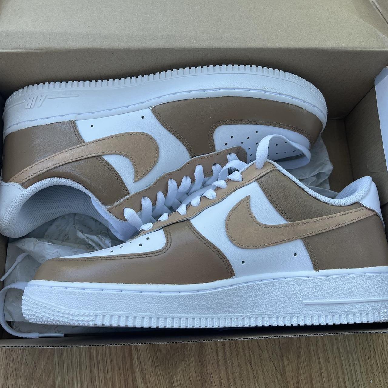 nude color nike sneakers