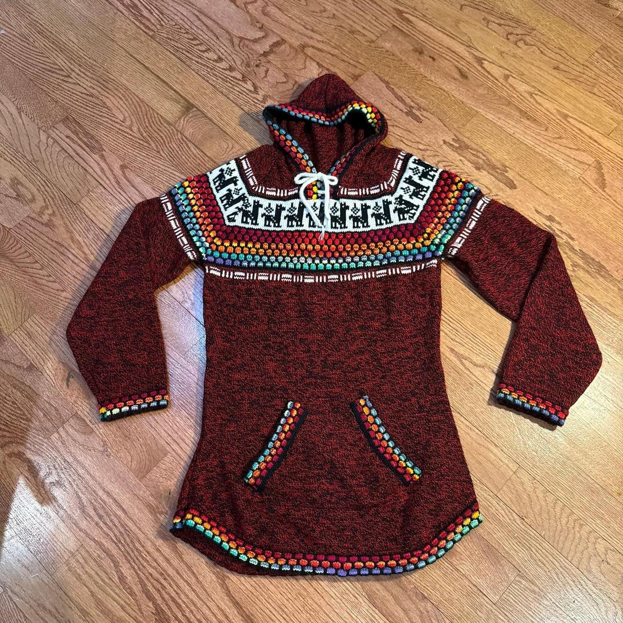 Source Unknown Women's Sweater - Red/Multi - S – … - image 1