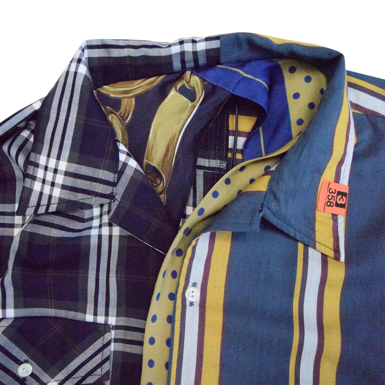 Maison Mihara Yasuhiro Men's Blue and Yellow Shirt (4)